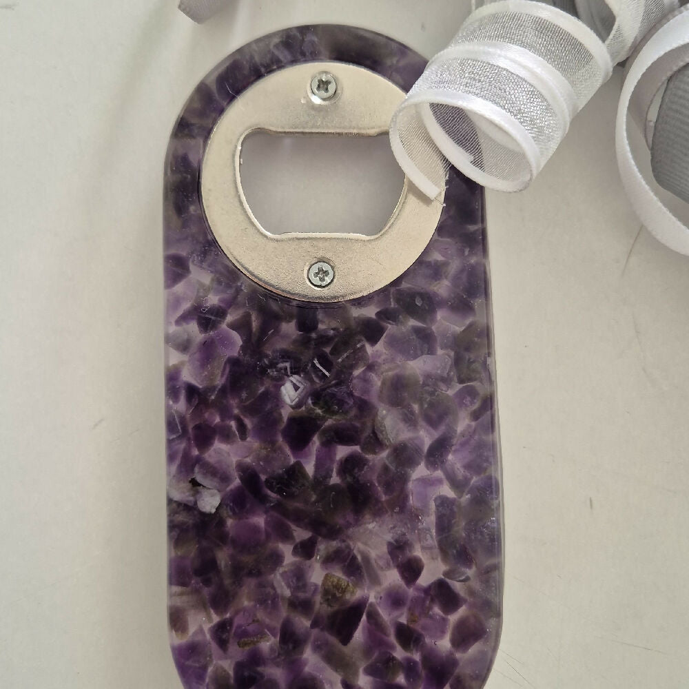 Amethyst and resin bottle opener 5