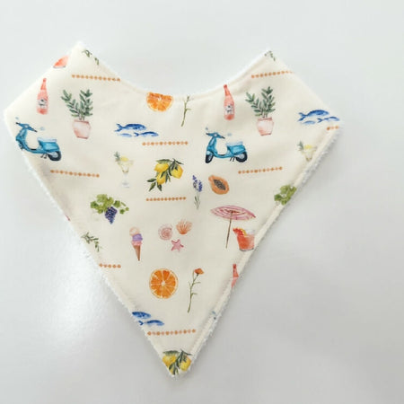 Euro vaycay bandana bib