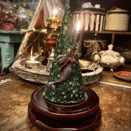 The Cone of the Water Nymph Beeswax Candle
