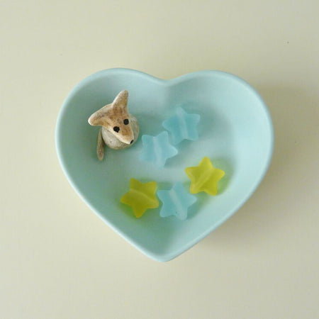 Heart-shaped Trinket Dish with Cute Dingo
