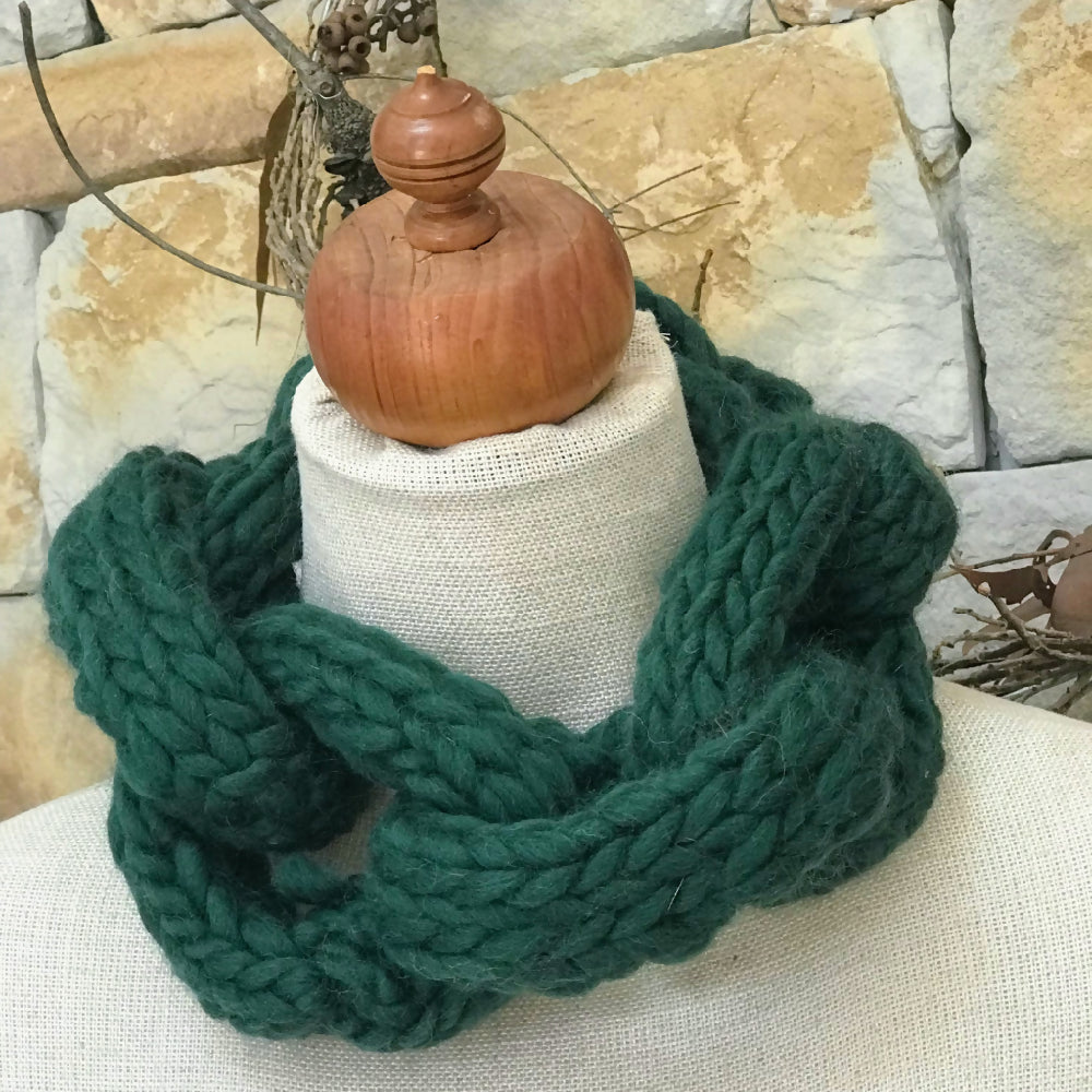 Unique Handknitted Hoop Necklace Scarf