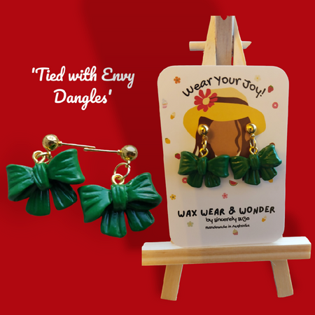Polymer Clay Earrings - Tied with Envy Dangles