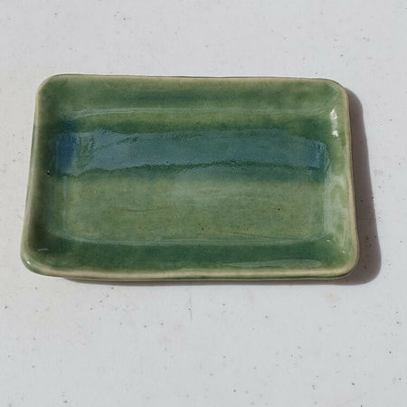 Green soap tray