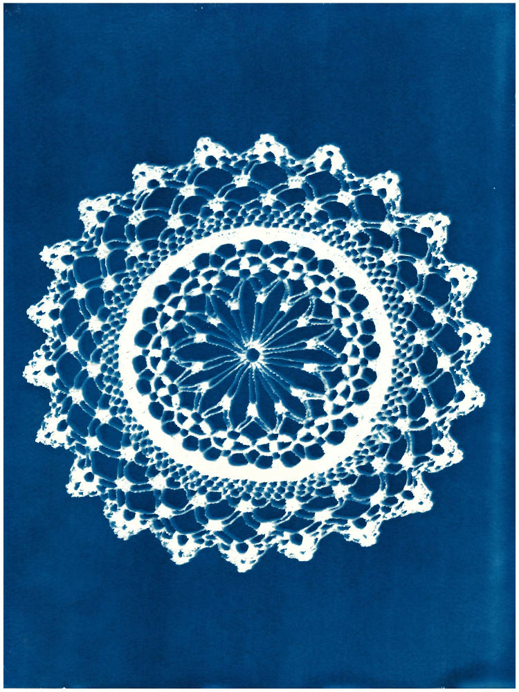 LACEY – doily cyanotype print