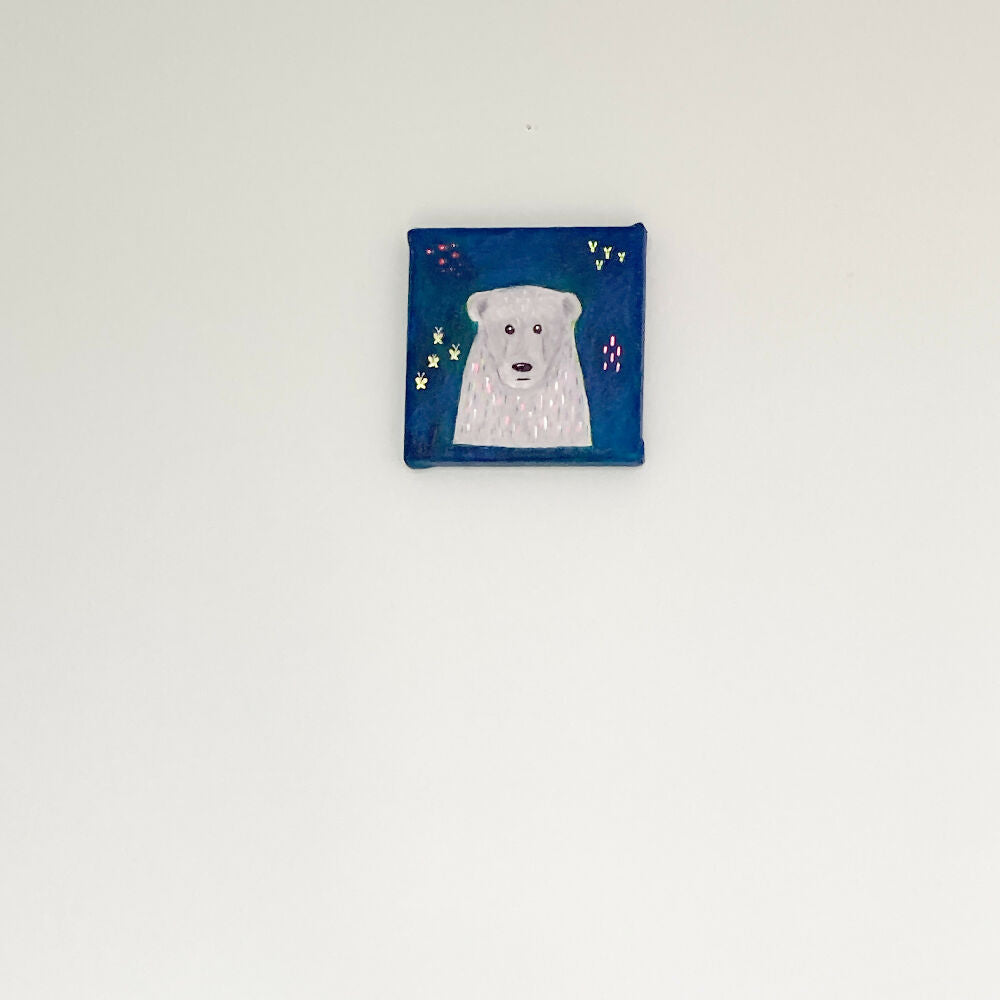 Original Mini Art Canvas featuring cute Bear