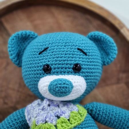 Handmade crochet teddy bear plush toy