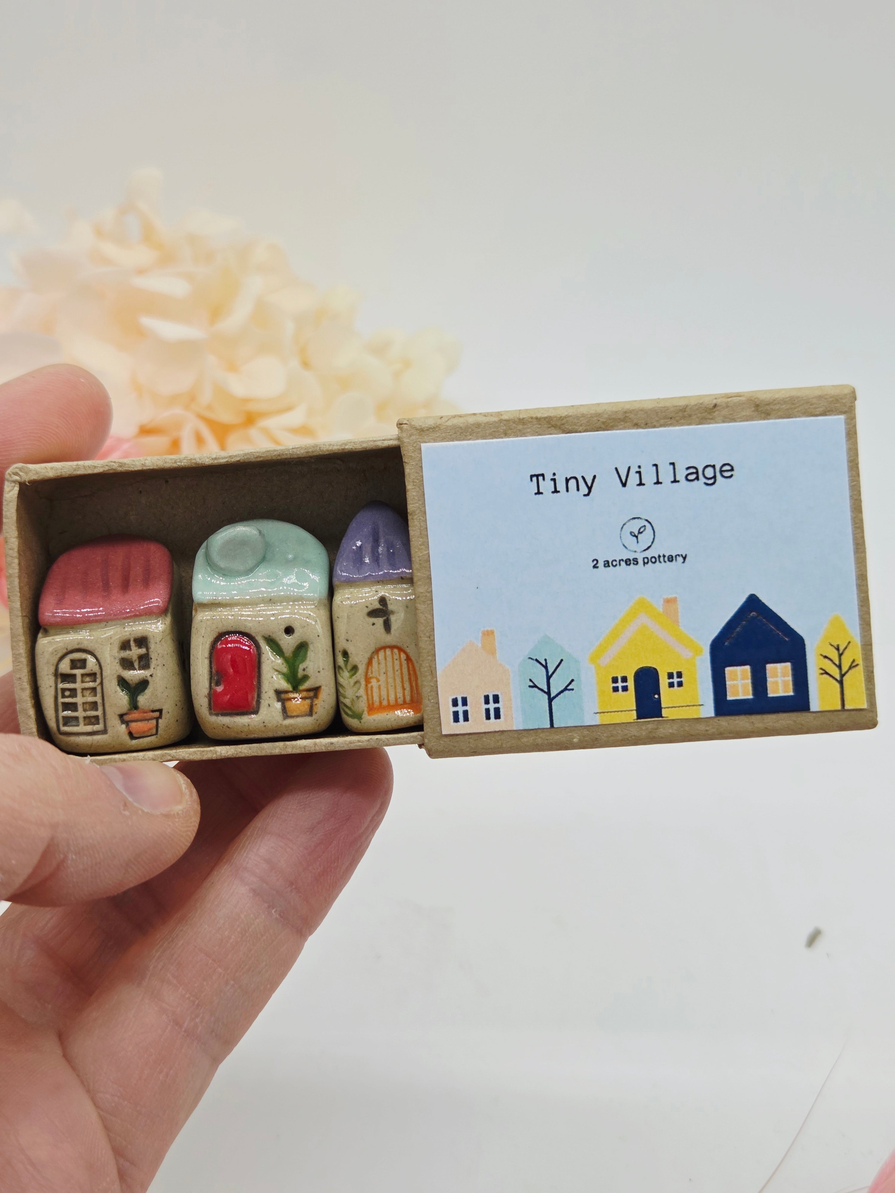 Tiny Ceramic Village - Fern Cottages