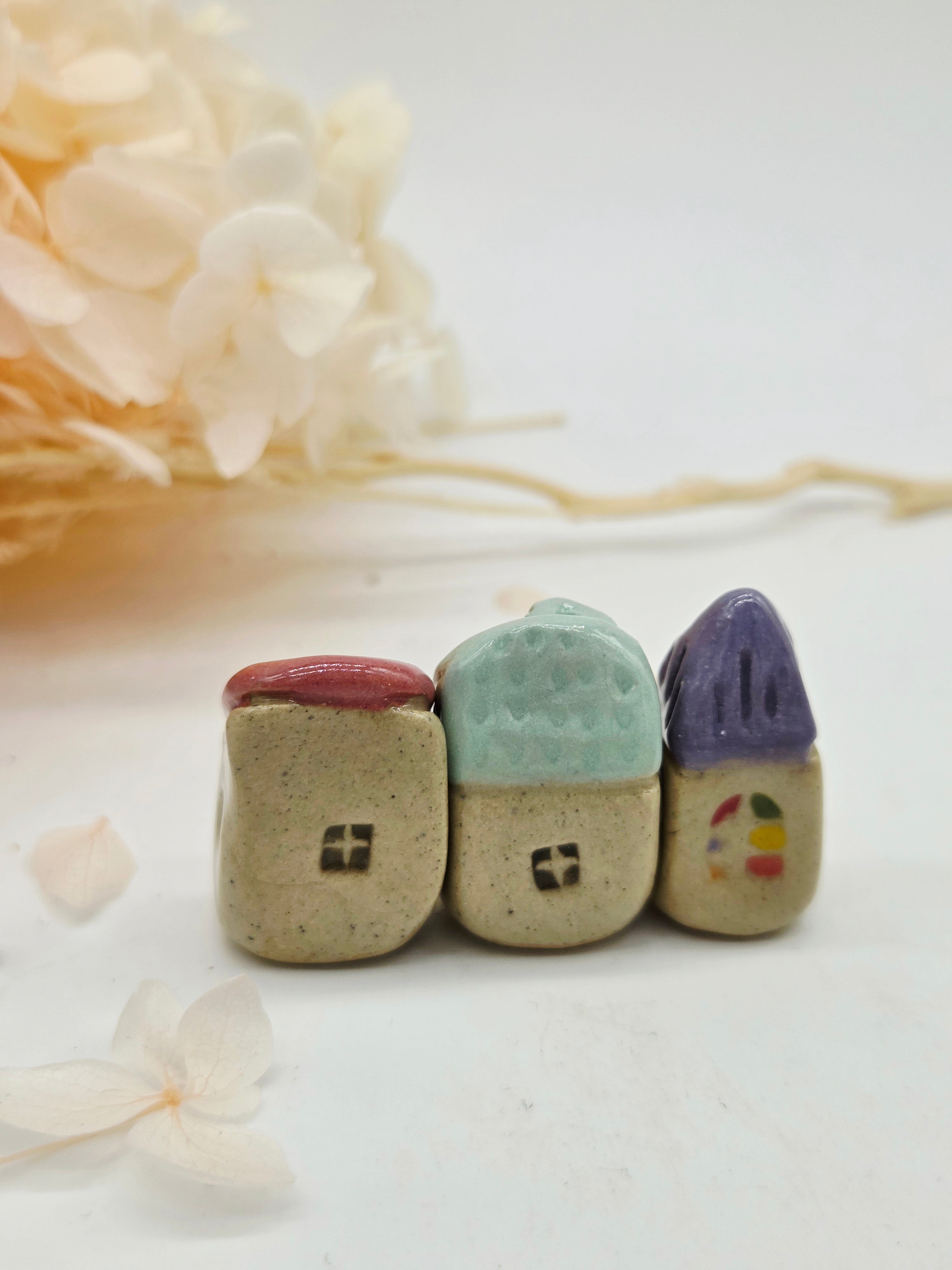 Tiny Ceramic Village - Fern Cottages