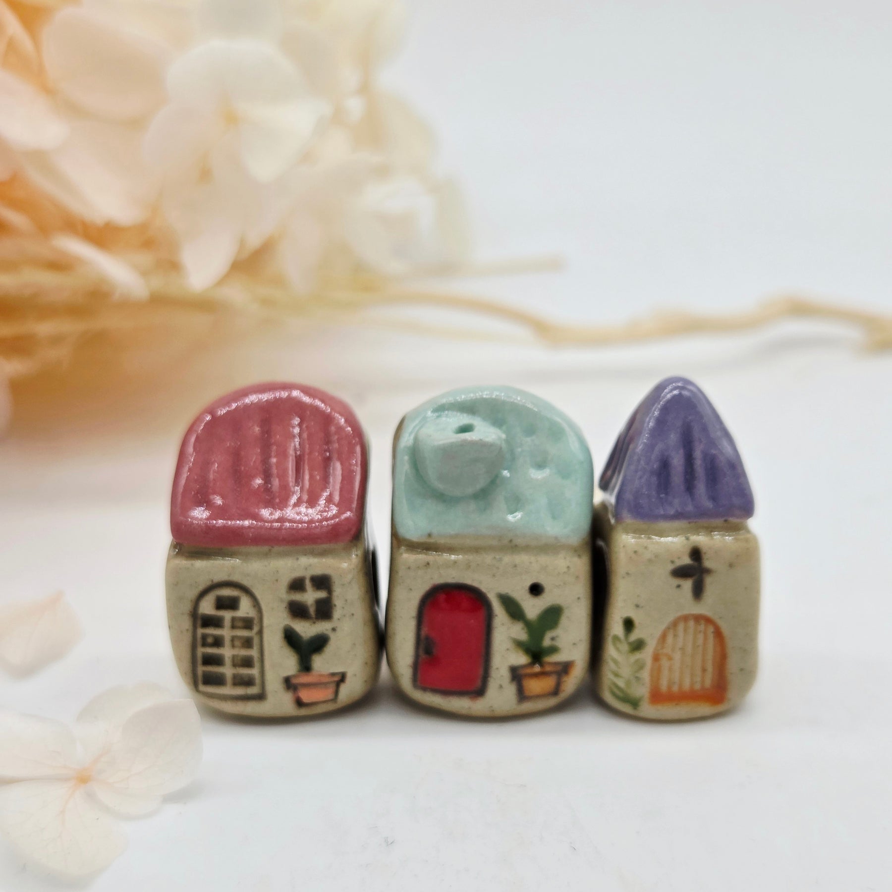 Tiny Ceramic Village - Fern Cottages