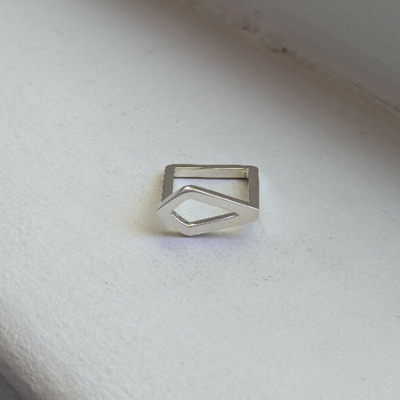 handmade geometric kite ring