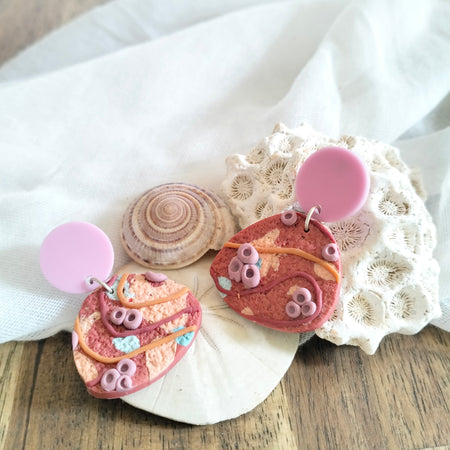 Earrings - Abstract Coral - Artful Dangles