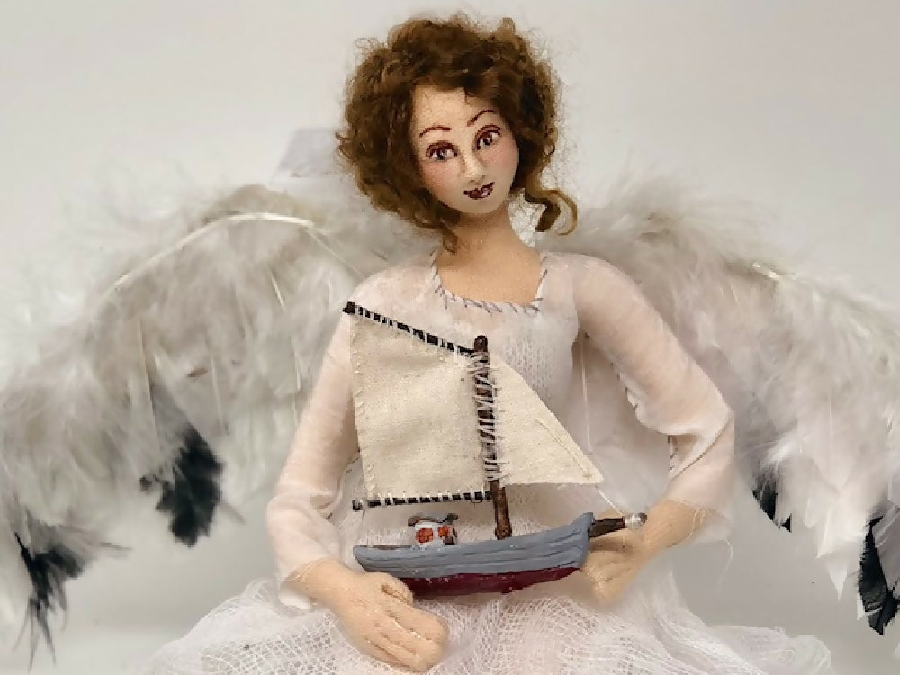 Angel of the sea Cloth Art Doll