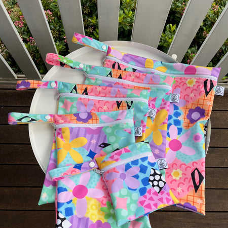 READY MADE Water-resistant wet bags - Lucy-lu (Wonderland Design Co)
