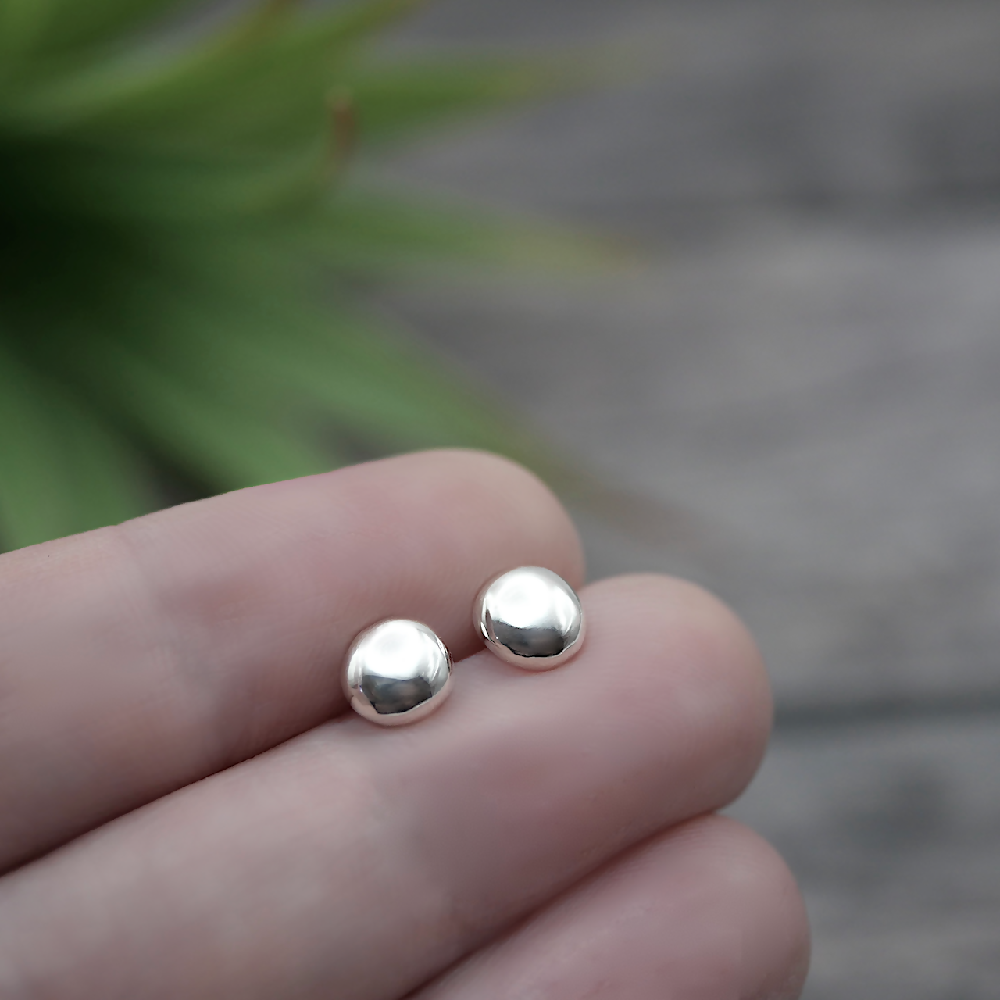pebbles studs sterling silver hand sml