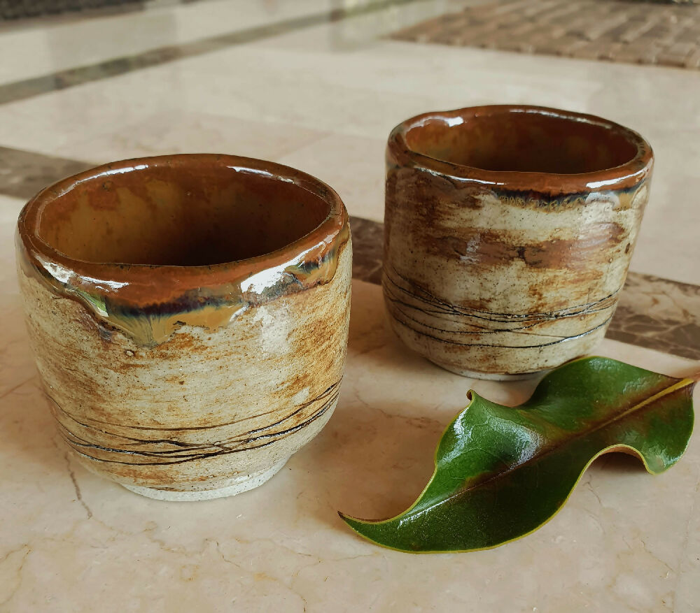 Kurinuki style espresso cups by Julie Ann Smith Australia