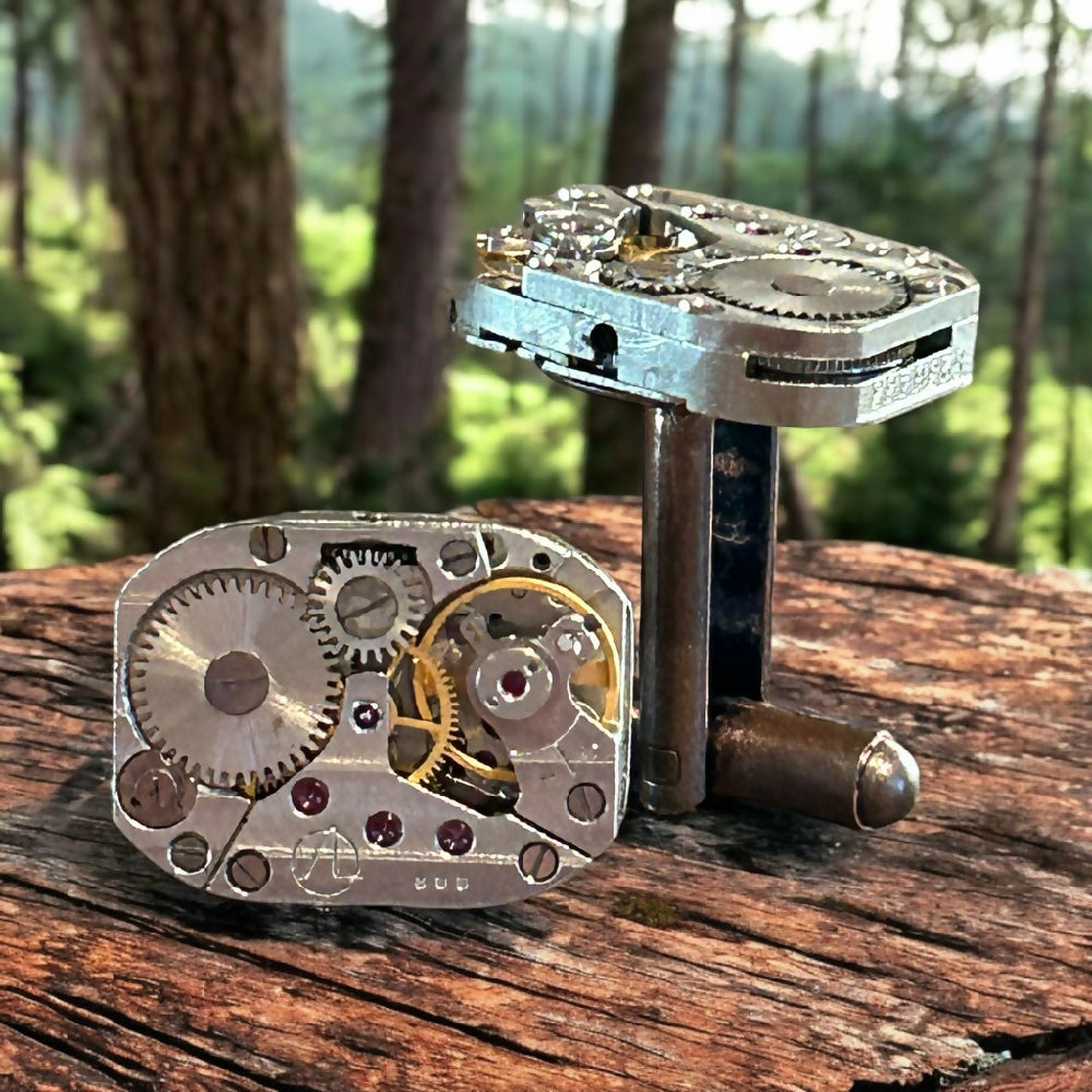Steampunk watch movement cuffllinks (bronze )  | Wedding Cufflinks