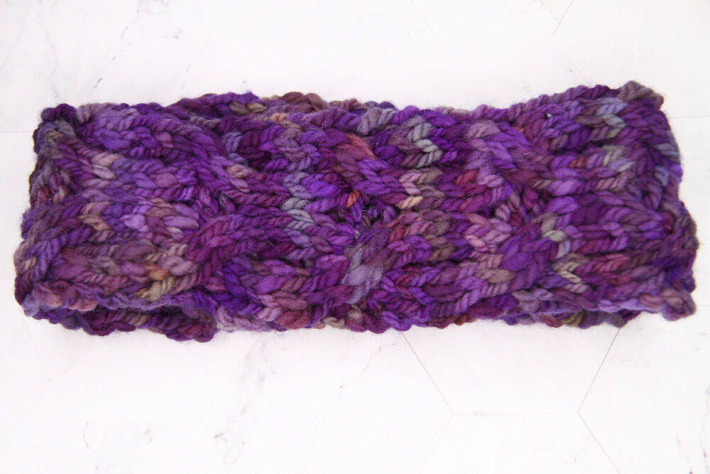 Deep Purple Hand Knitted Headband