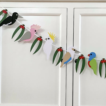 Australian Birds Garland. Native birds, Birthday party, baby shower banner.