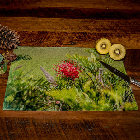 Grevillea Chopping Board - Tempered Glass