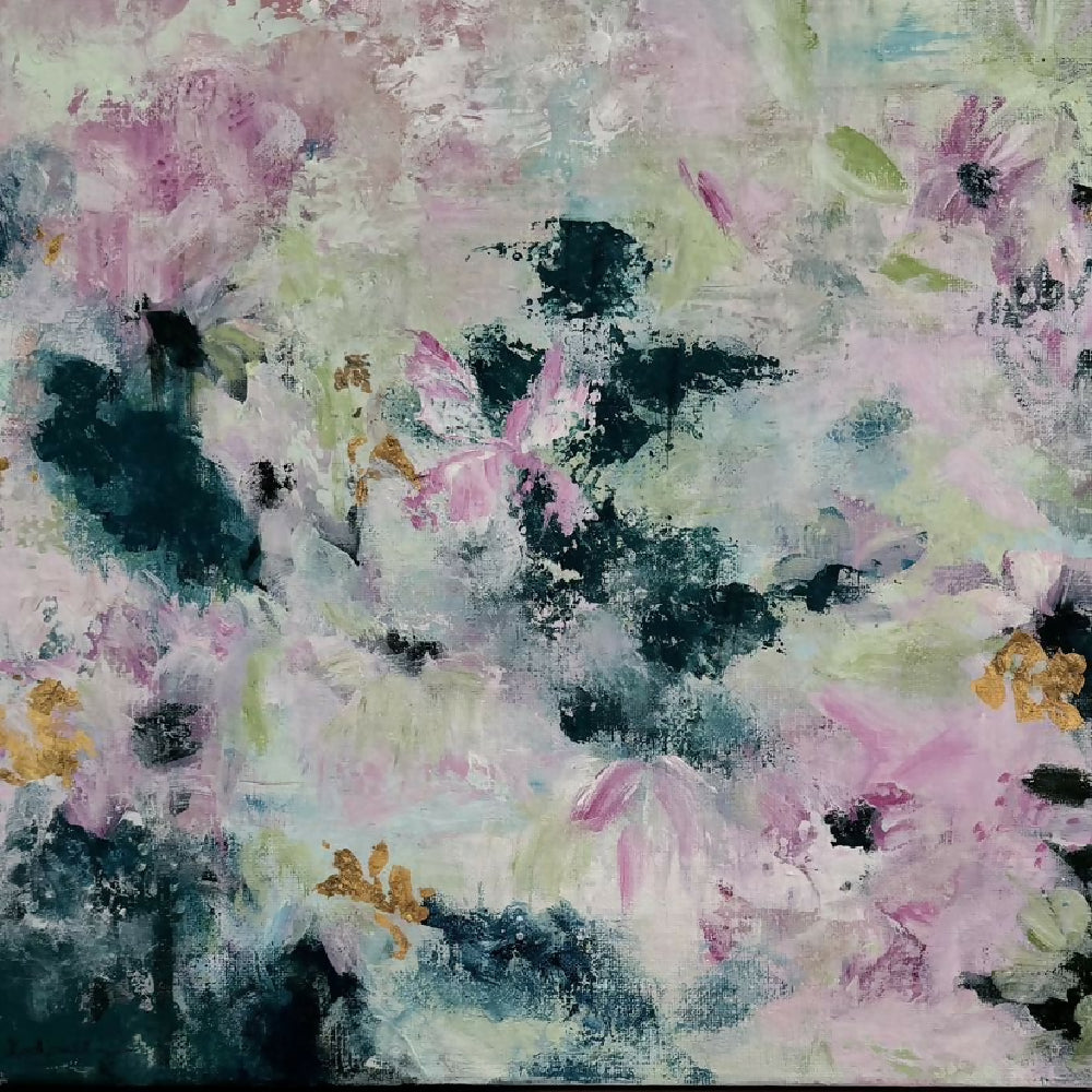 Original acrylic painting 'Flowers in the Haze'