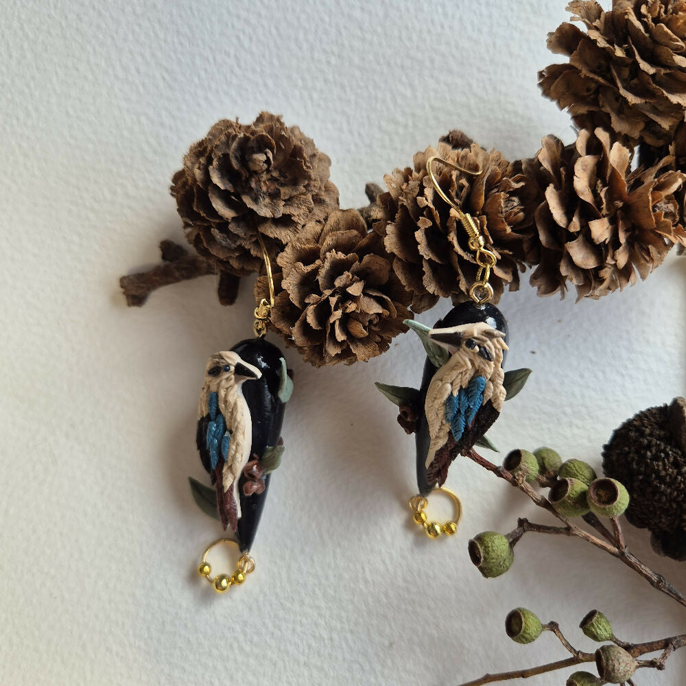 Kev Kookaburra Mini Dangle Earrings