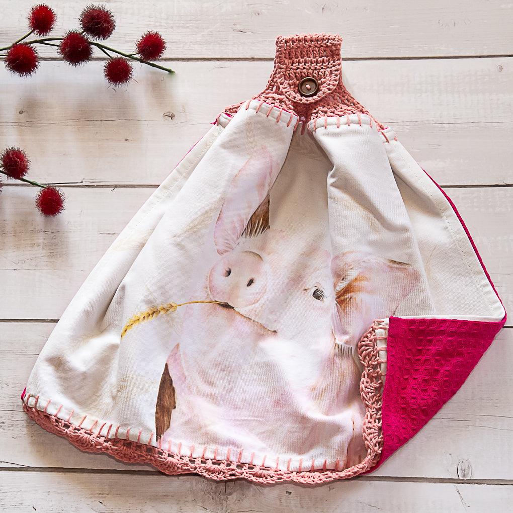 Country Life - Hanging Tea Towels / Hand Towels - Double Thickness