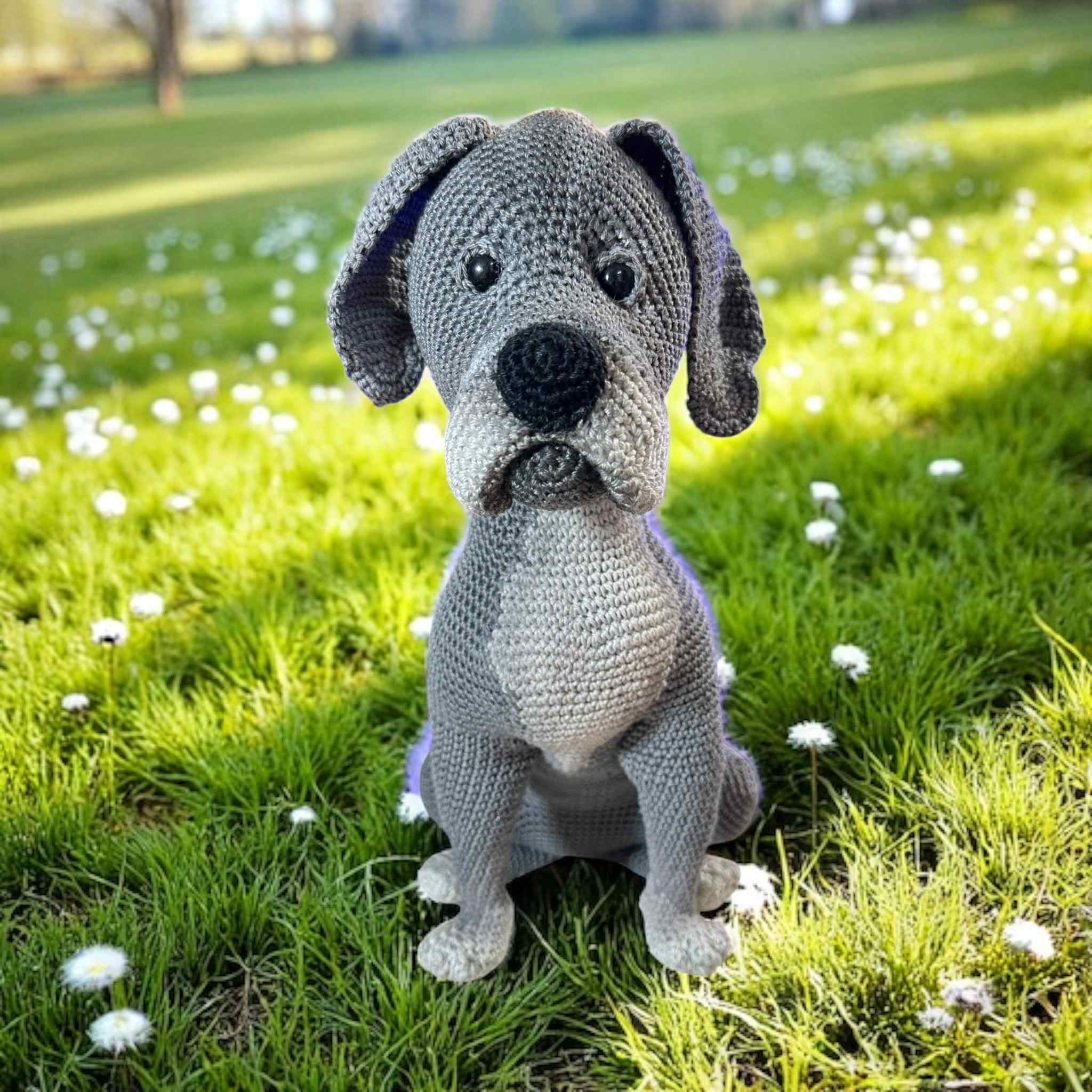 Handmade Crochet Portrait Dog