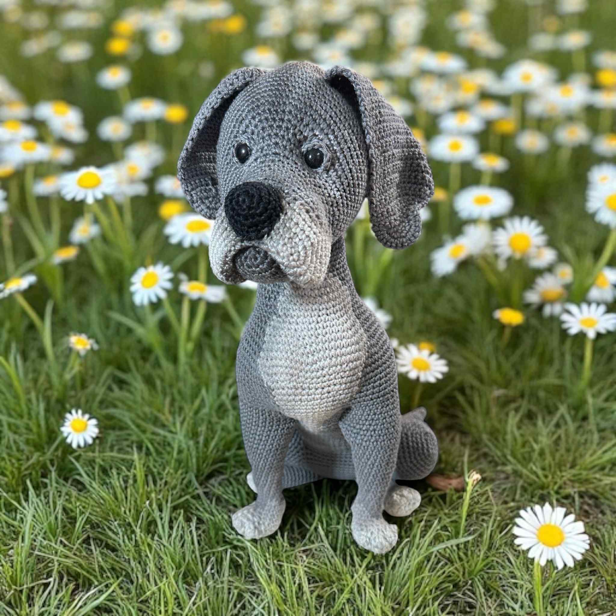 Handmade Crochet Portrait Dog