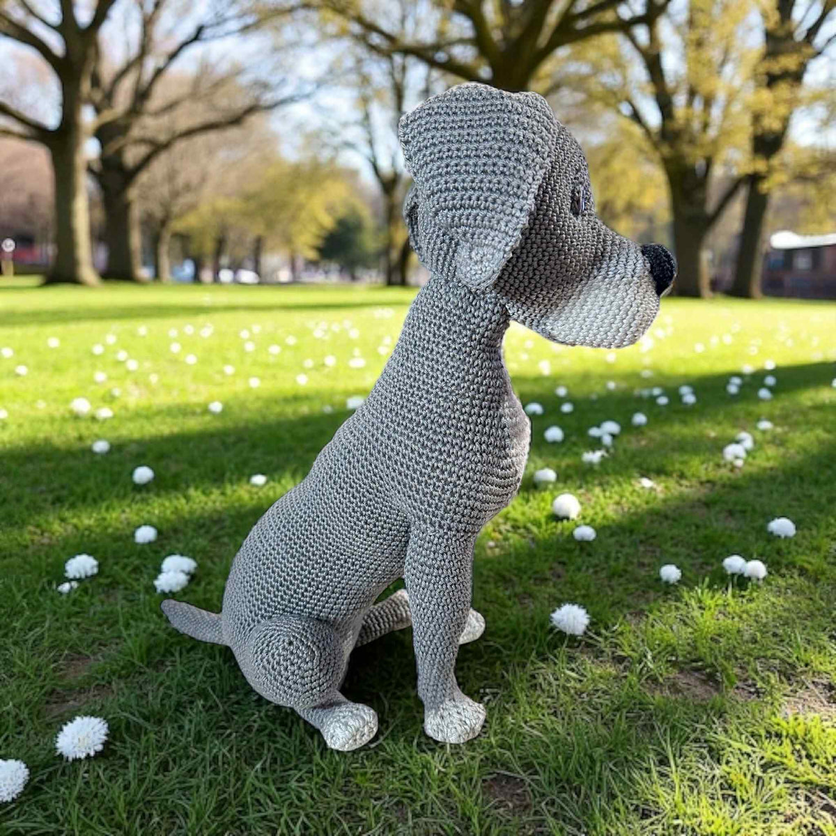 Handmade Crochet Portrait Dog - Made to Order