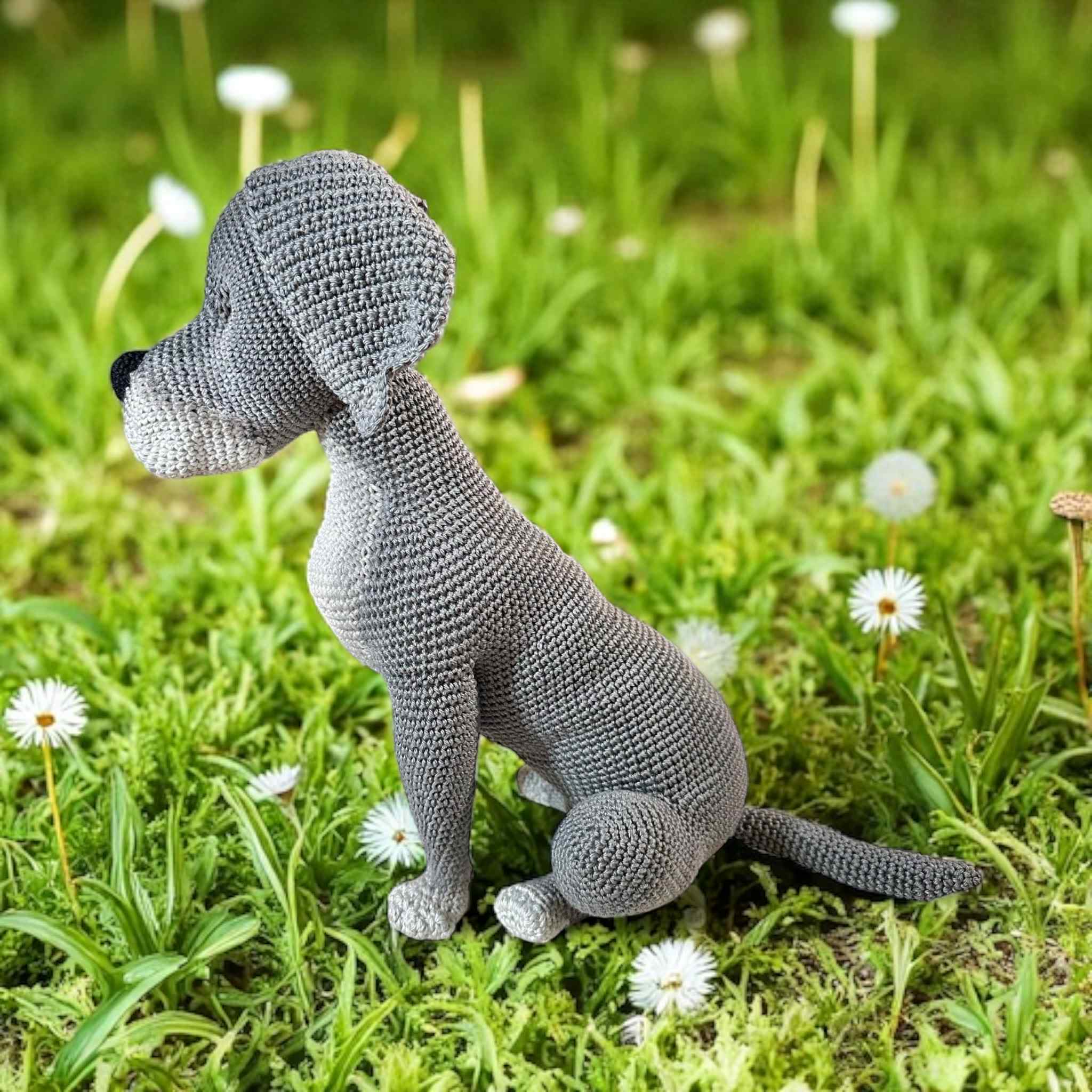 Handmade Crochet Portrait Dog