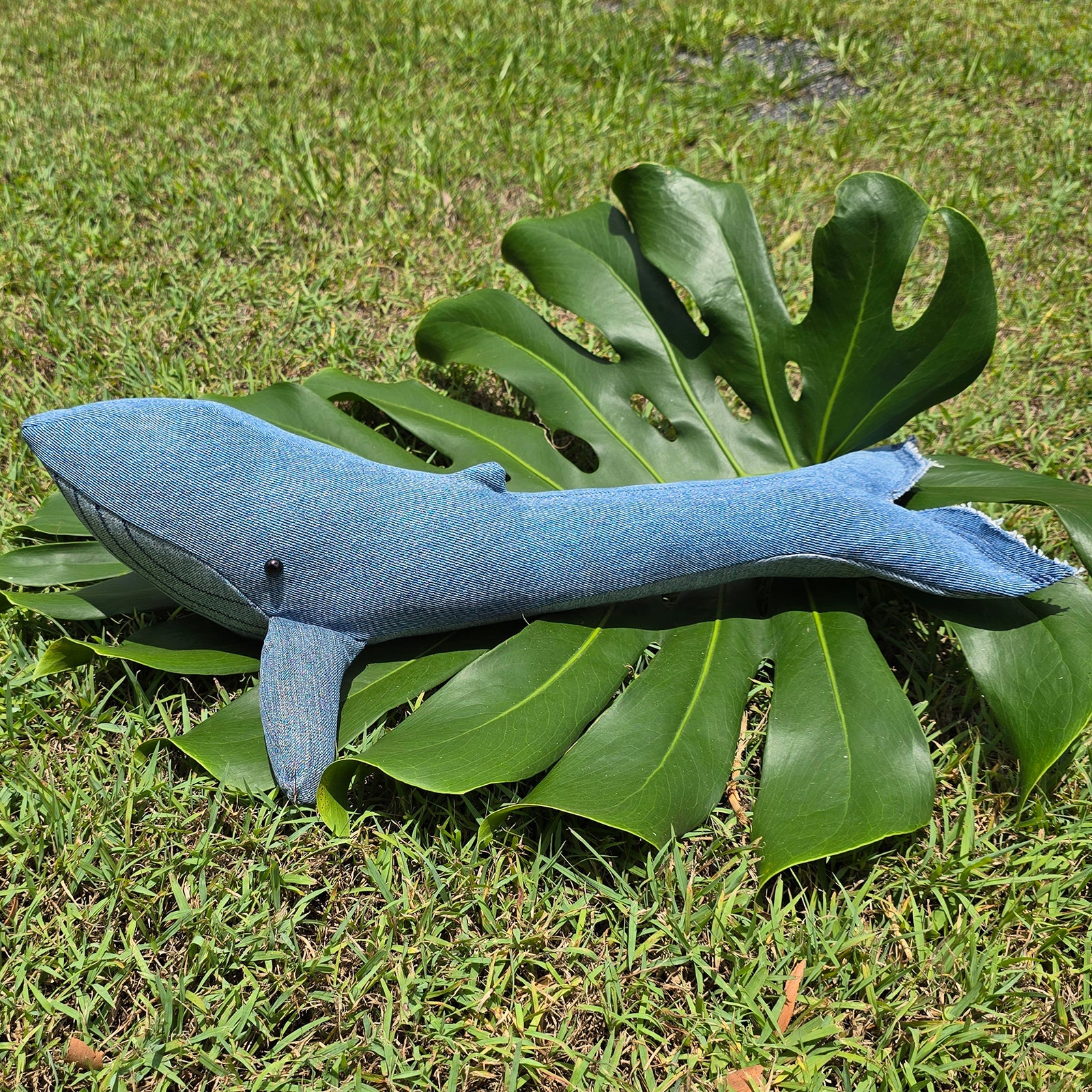 Upcycled Denim Whale - Warren