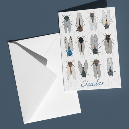 Cicada Bug Insect Blank Greeting Card