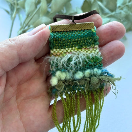 Handwoven Mini Weave Adjustable Necklace - choose your colour