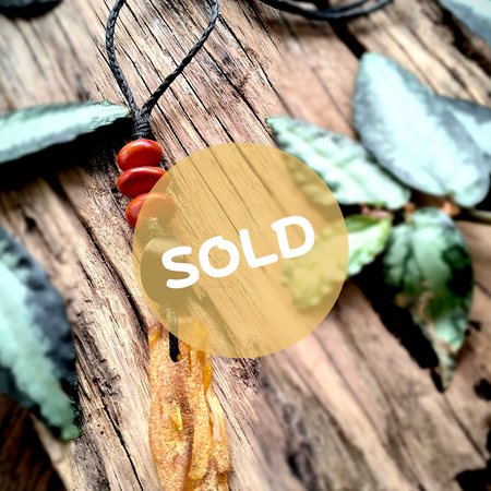•| SEED PODS | WOOD | AMBER |• natural talisman necklace