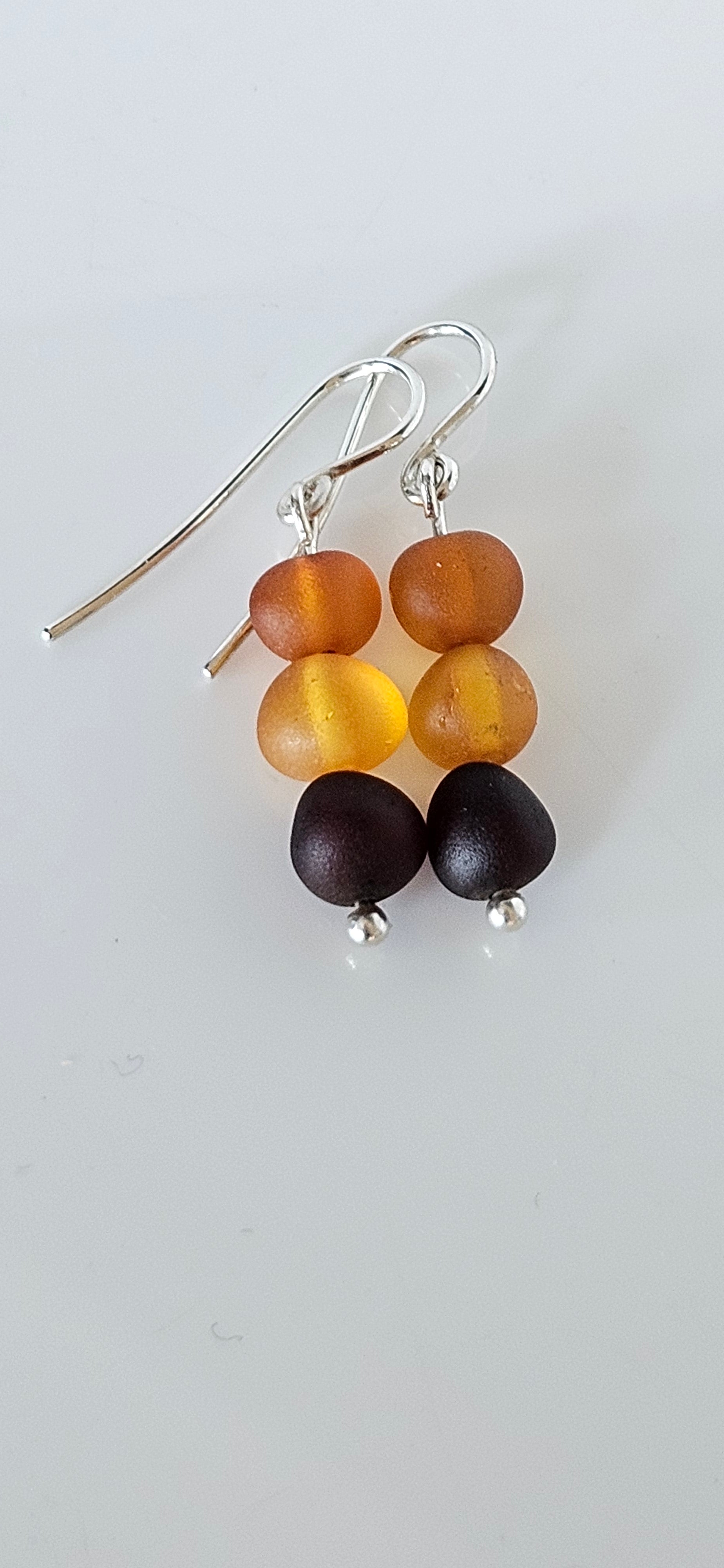 Raw Baltic Amber Bead Earrings