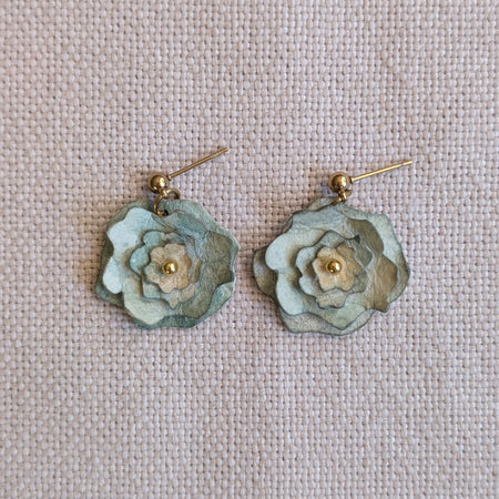 Handmade Paper Flower Earrings | Botanical Easter Earrings | Lightweight Statement Jewellery