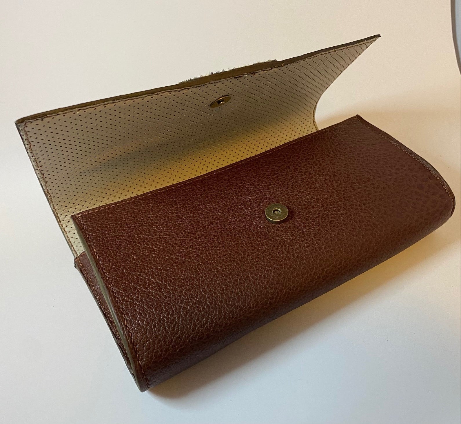 Small aqua clutch bag