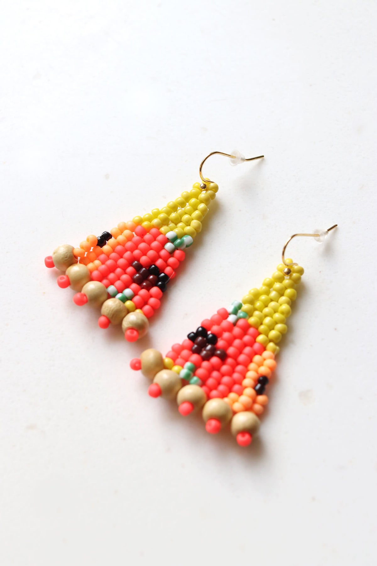 Artisan Flower Beaded Earrings