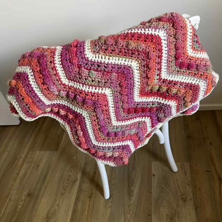 Crochet | Blanket / Throw | Pinks and White