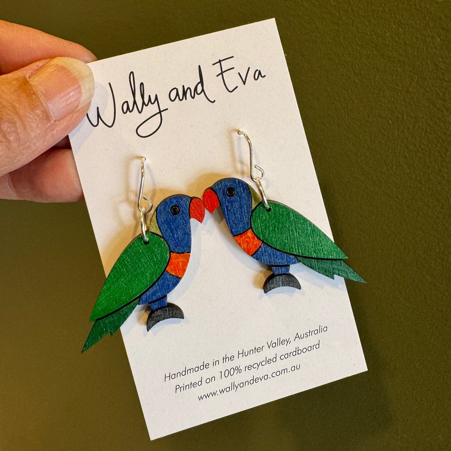 Rainbow Lorikeet Handmade Earrings