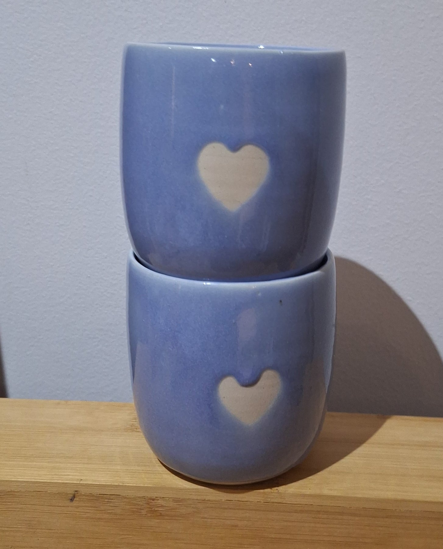 Coffee Latter Cup - Love heart Mauve
