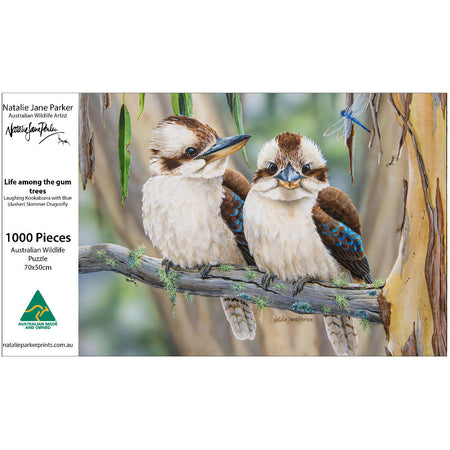Kookaburra Jigsaw Puzzle | Life Among the Gum Trees | 1000 Piece | Aussie Birds & Dragonfly