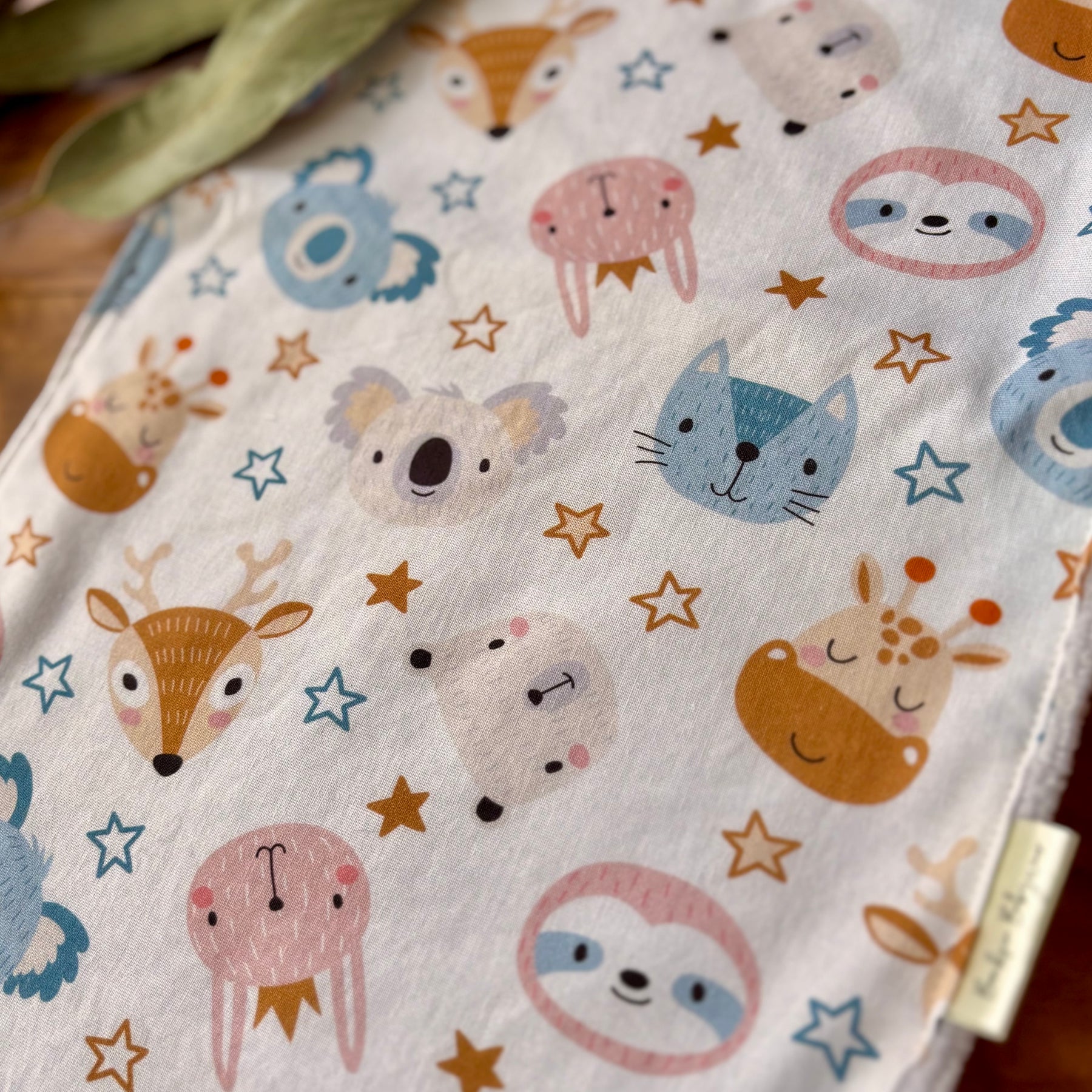 Baby Bib and Burp Cloth Set | Starry Animals | Ready to Ship