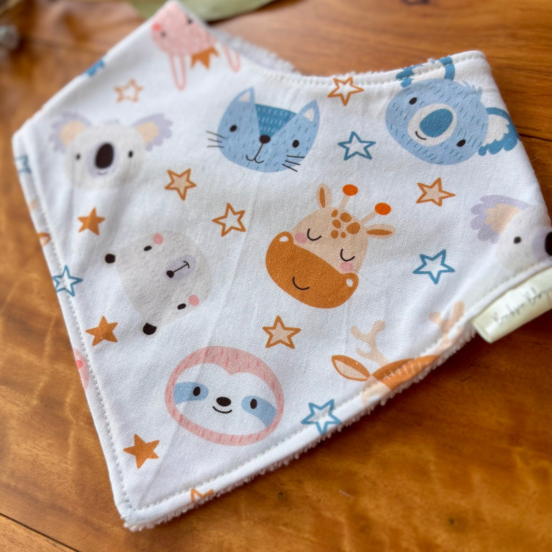Baby Bib and Burp Cloth Set | Starry Animals | Ready to Ship