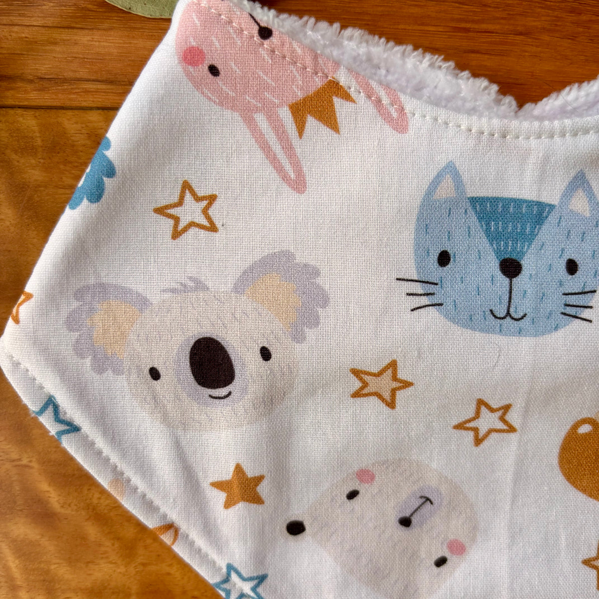 Baby Bib and Burp Cloth Set | Starry Animals | Ready to Ship