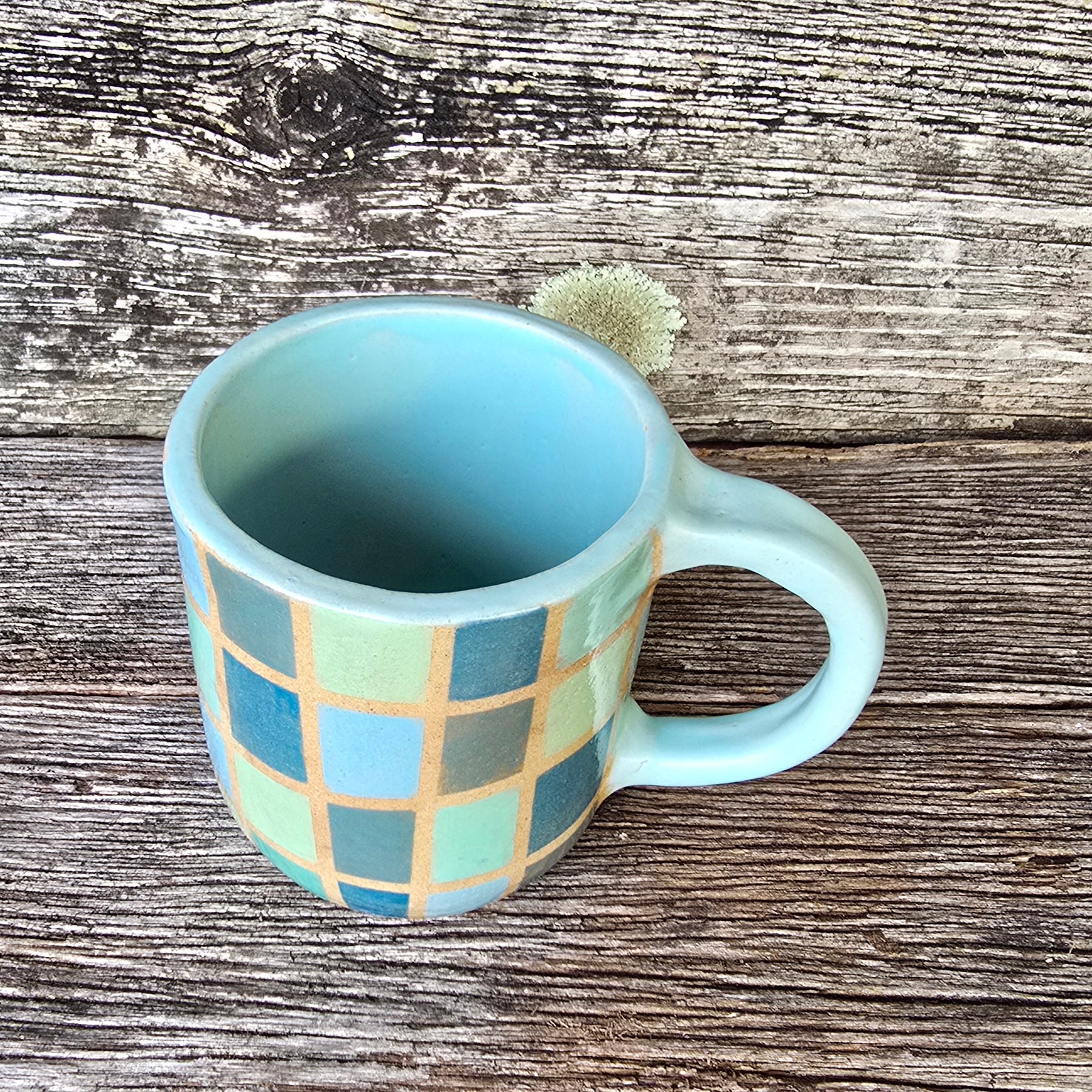 Large checky mug