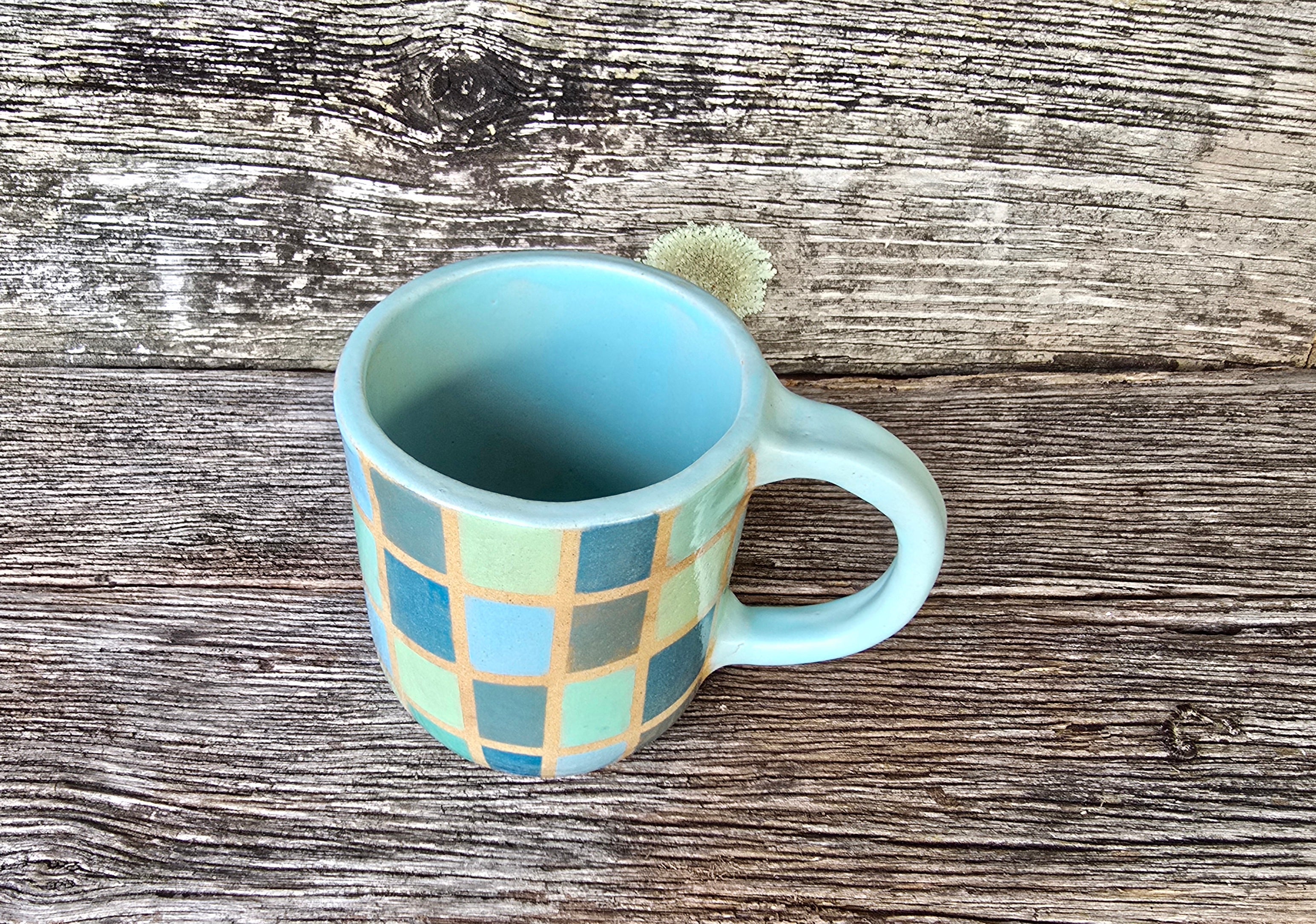 Large checky mug