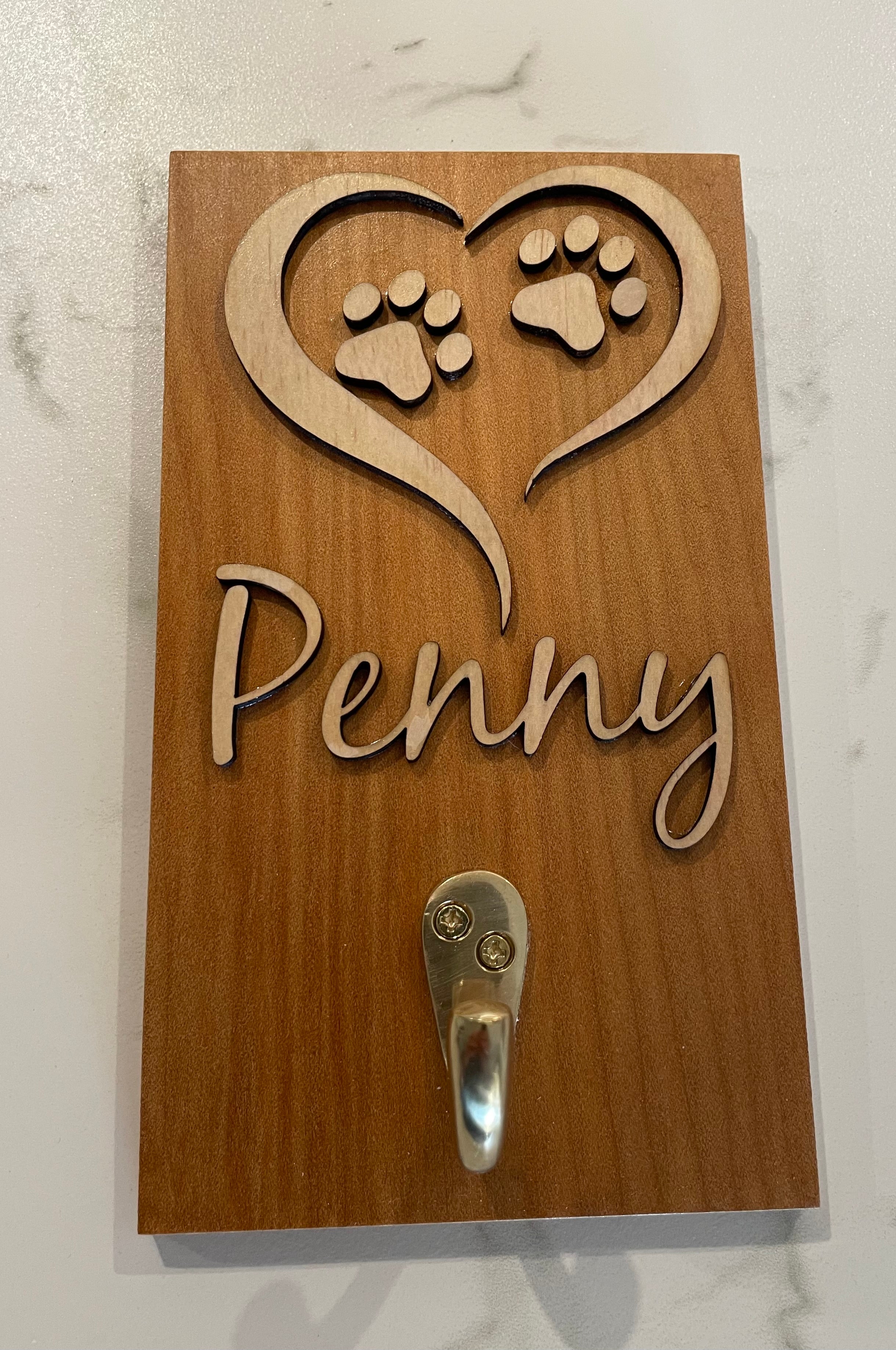 Pet lead and collar hangers