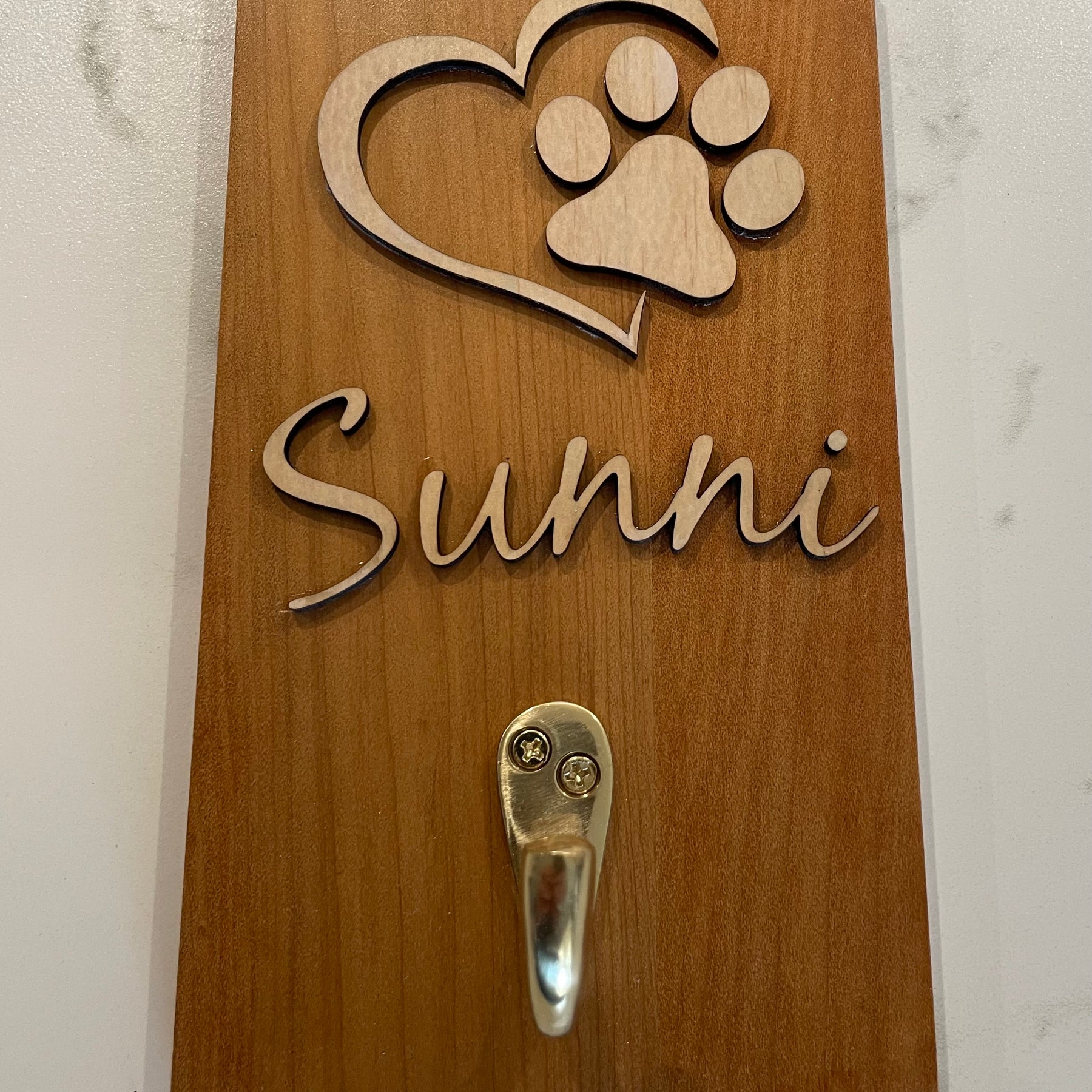 Pet lead and collar hangers