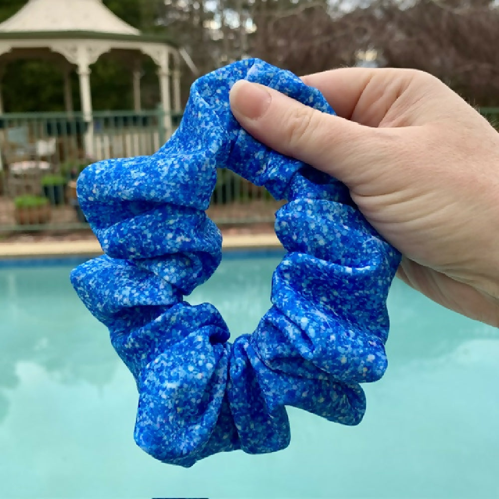 Blue Sparkle Swim Scrunchie